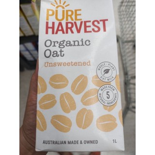 Pureharvest Organic Oat  เครื่องดื่มน้ำนมข้าวโอ๊ต สูตรไม่มีน้ำตาลทราย 1000ml