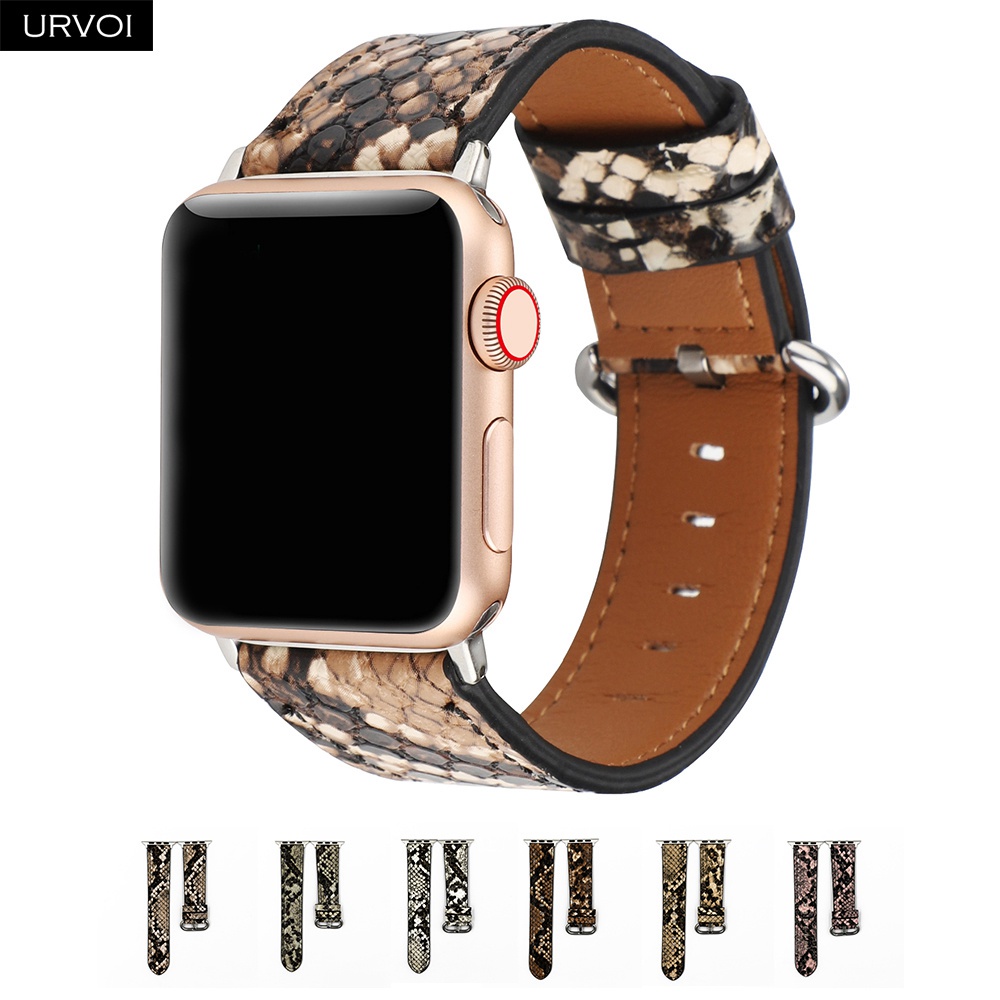 สายนาฬิกา applewatch URVOI Band สำหรับ Apple Watch series 8 7 654321 SE ultra microfiber พร้อมสายพิมพ์ python สำหรับ iWa