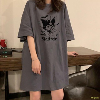 สปอตสินค้า🌊Kulomi nightdress ผู้หญิงแขนสั้นการ์ตูนสาวแฟชั่นเสื้อผ้าบ้านมูลค่าสูง