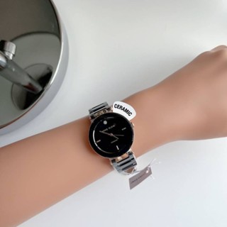 😘💕⌚นาฬิกาผู้หญิง Anne Klein Womens AK/1018Black Ceramic Bracelet Watch สาย ceramic สีดำตัวเรือน สีทอง