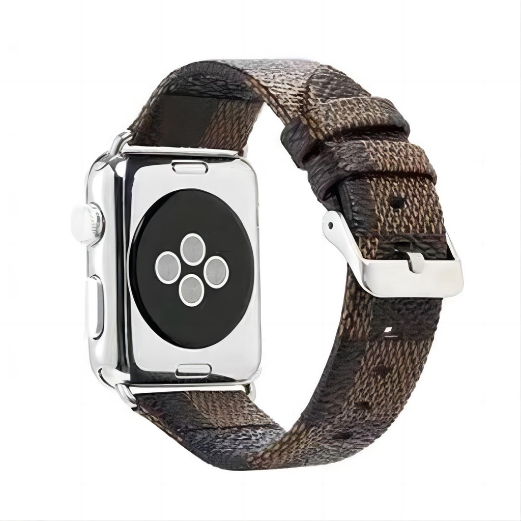 สายนาฬิกา applewatch สายหนังสำหรับ Apple Watch 45 มม. 42 มม. 44 มม. ผู้ชายผู้หญิงกลับสายรัดข้อมือหนังสำหรับ Iwatch Serie