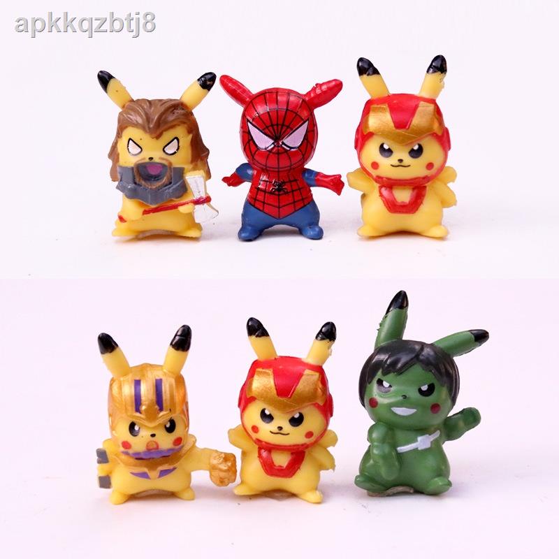Mini Avengers Pikachu Handmade Pokémon Pokemon Ornament Model Full Set Doll Blind Box Accessories