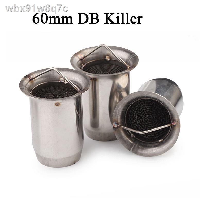 60MM Inlet Motorcycle Exhaust Pipe Catalytic Silencer DB Killer Motorbike Exhaust Muffler Silencer