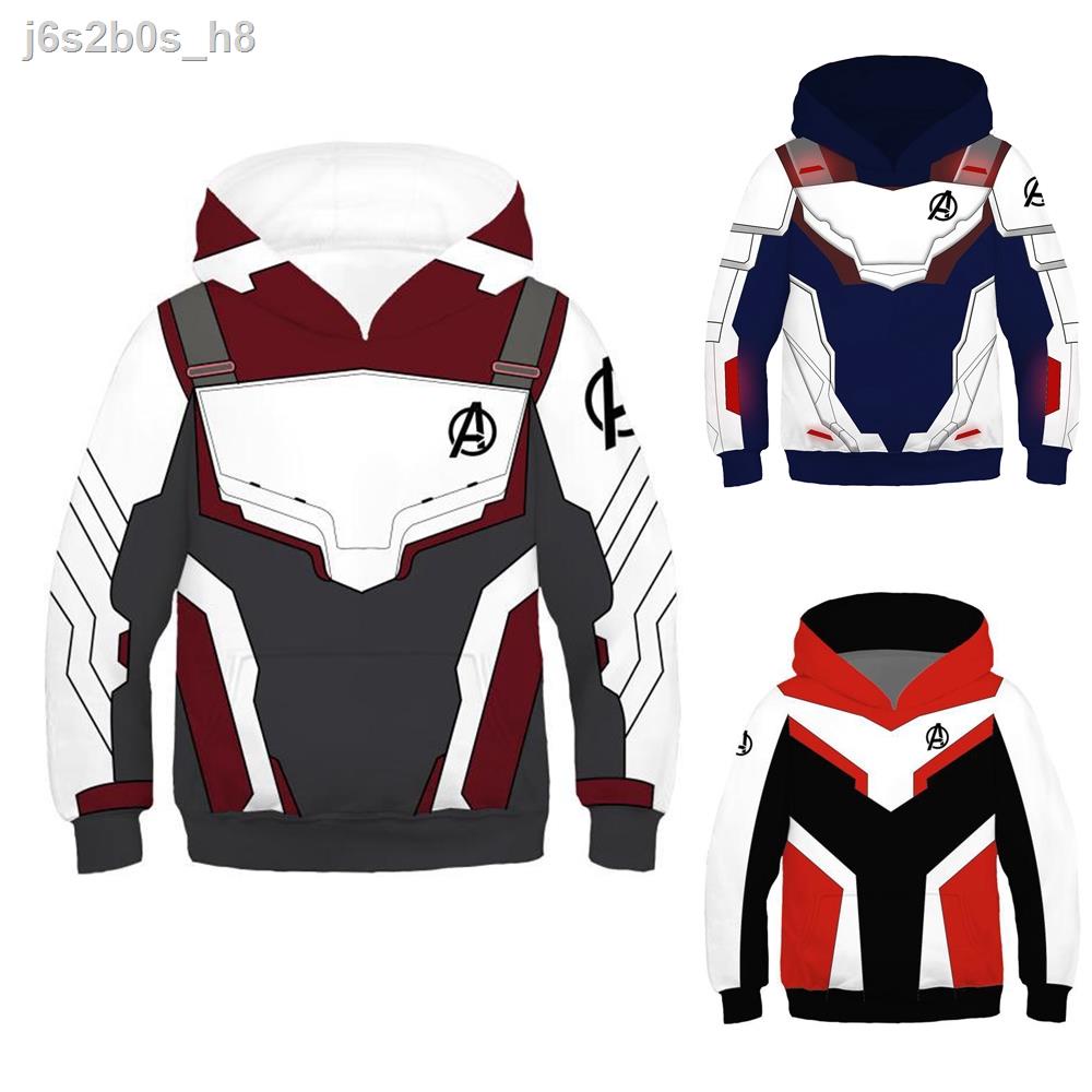 The Avengers 4 Kid's Hoodie Printed Endgame Quantum Realm Cosplay Pullover Costume