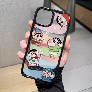 เคสโทรศัพท์มือถืออะคริลิค แบบแข็ง ลายการ์ตูนชินจังน่ารัก สําหรับ iphone 14 pro Max 11 13 12 7Plus 8 X XS Max