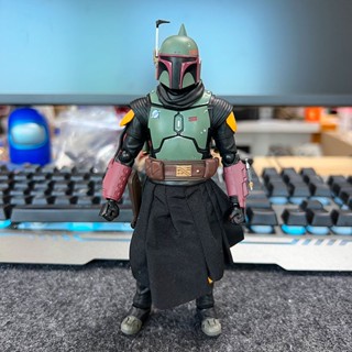 ﺴ♧Bandai SHF ของแท้ Star Wars The Mandalorian Bounty Hunter Bo Buffett โมเดลเคลื่อนย้ายได้ 6 นิ้ว