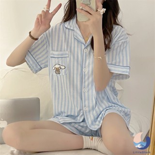 👉ชุดนอนผู้หญิง ชุดกางเกงขาสั้น ขนาดฟรีไชร์ Womens Pajamas Shorts Set Freesize【LittleStar6】