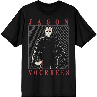 Bioworld Friday The 13th เสื้อยืดสีดำผู้ชาย Jason Voorhees : สวมรองเท้าและเครื่องประดับ