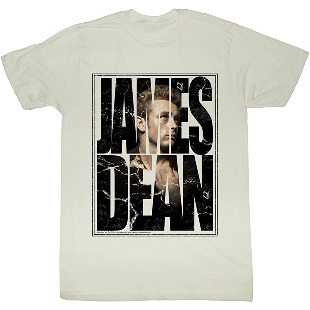 เสื้อยืดผู้ใหญ่ James Dean James Cracked สำหรับผู้ใหญ่ : เสื้อผ้า รองเท้า และเครื่องประดับ