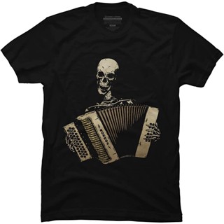 เสื้อยืดผู้ชาย Design By Humans The Piano Accordion Blues By Matthewdunnart - - : เสื้อผ้า รองเท้า และเครื่องประดับ