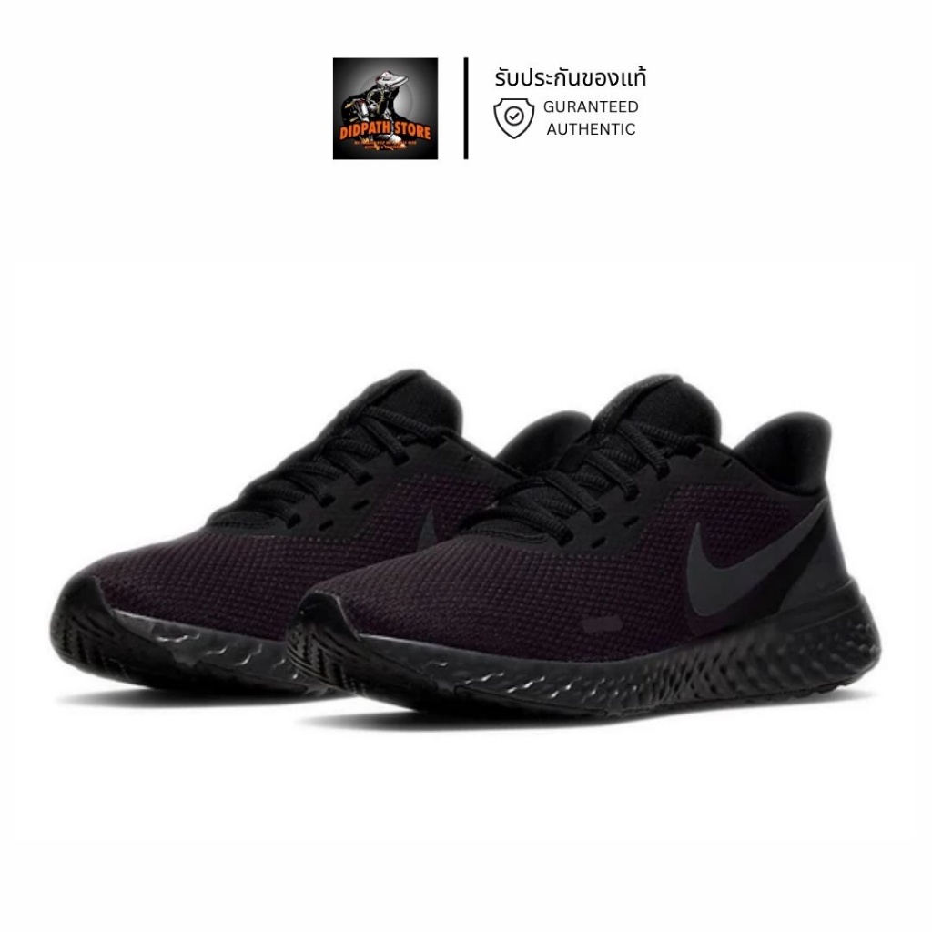 №รับประกันของแท้ ✅รองเท้าวิ่งไนกี้หญิง Nike Revolution 5  สี Black (BQ3207-001)รองเท้าผ้าใบ nike แท้100% ผู้ชาย ผู้หญิง