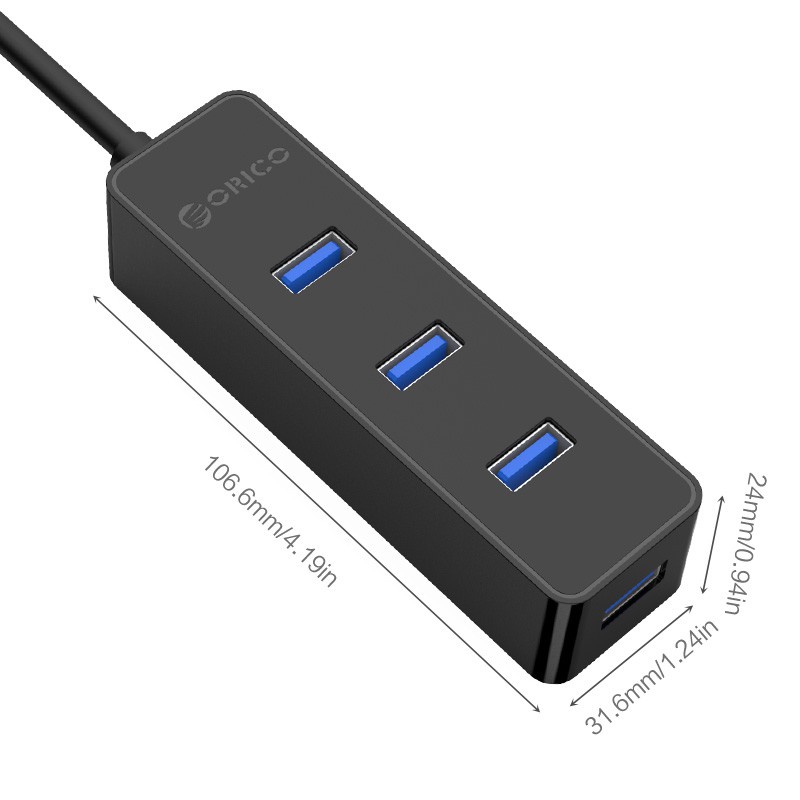 ORICO W5PH4-U3 โอริโก้ ฮับเพิ่มช่อง 4 พอร์ต USB3.0 4 ports HUB 5Gbps High Speed USB Hub for Laptop Computer