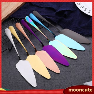 {MOONCUTE} มีดไม้พายสีพื้นสําหรับตัดชีสพิซซ่าเค้กร้านอาหาร