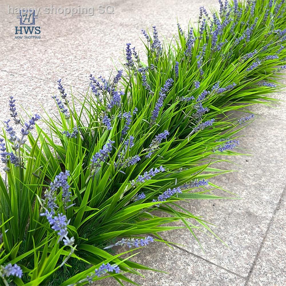 Imitation Decorative Lavender Spring Grass Realistic Design Fake Flowers