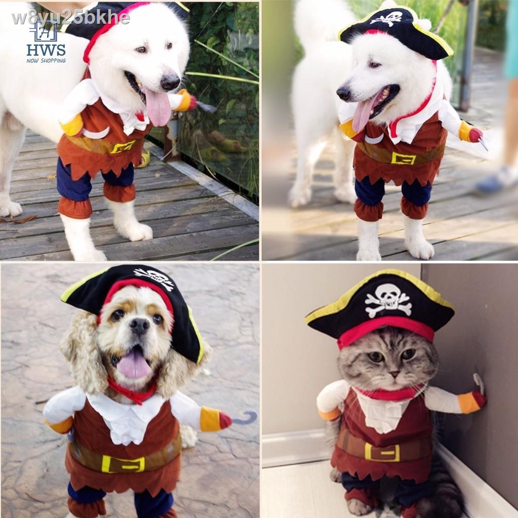 HWS♣ Women's Fashion Funny Pet Dog Cat Pirate Clothes Costume Dress Costume Suit