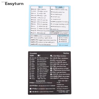 Easyturn Windows PC Reference Keyboard Shortcut Sticker Adhesive for PC Laptop Desktop ET