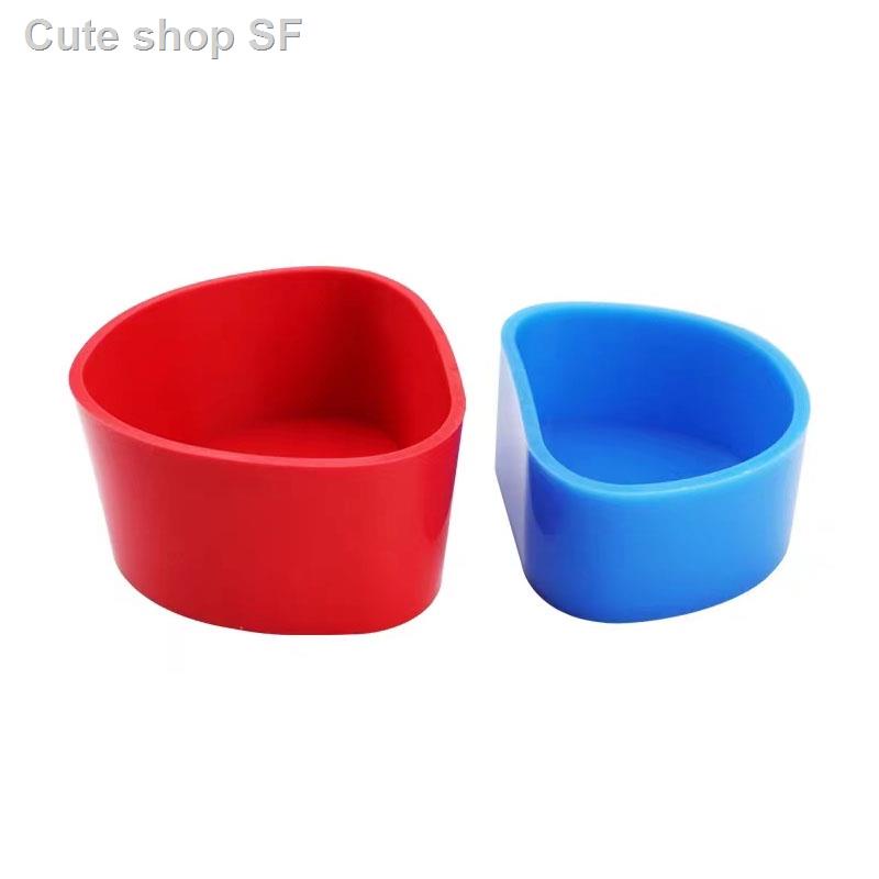 Silicone Box Dental Denture Silicone Bowl Dental Tools Red and Blue