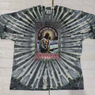 🌞เสื้อยืด วินเทจ วง Carlos Santana ป้ายเก่า ในตำนาน ปี 1998 📌dead stock.📌