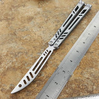 Theone BareBonesv Balisong มีดบาลิซอง มีดผีเสื้อ มีดซ้อม มีดควงพกพา ไม่มีคมสำหรับฝึกควง ด้ามจับทําจากสแตนเลส อย่างดี
