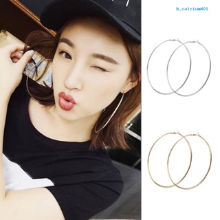 Calciumsp Fashion Women Big Circle Charm Statement Hoop Earrings Evening Party Jewelry