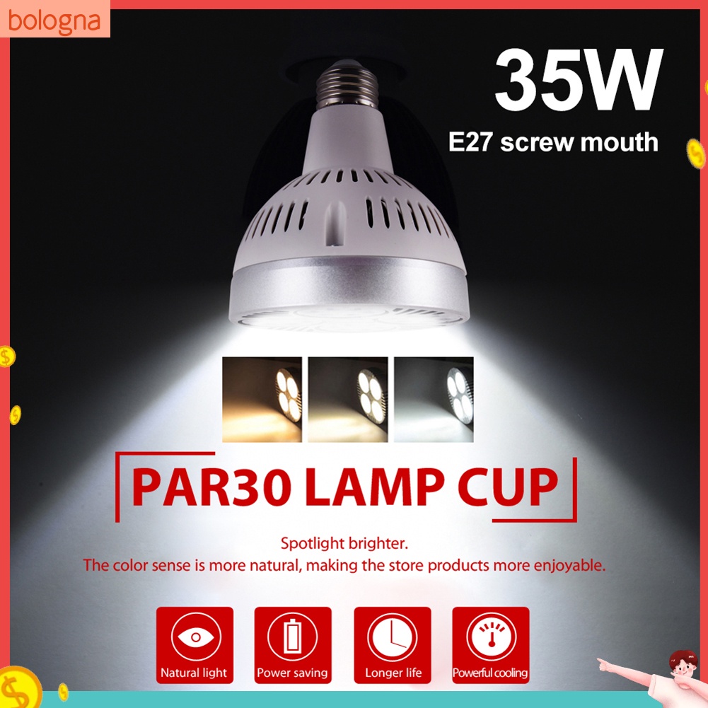 [Bologna] e27 หลอดไฟสปอตไลท์ LED 35W P30 PAR30 สว่างมาก สําหรับบ้าน สตูดิโอ