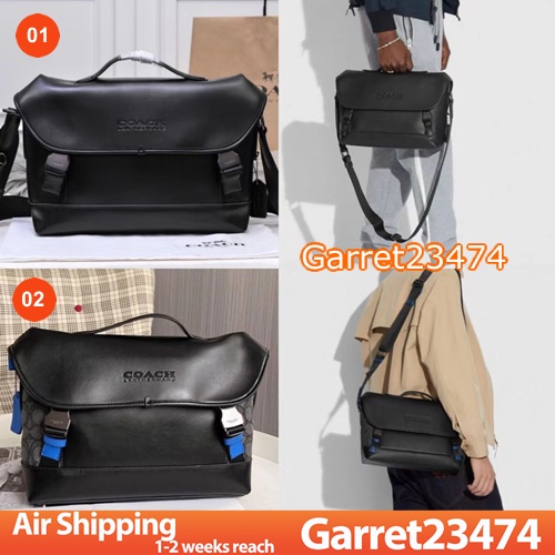 Coach C2292 C3794 League Bike Leather Men Handbag Crossbody Sling Messenger Bag 2292 3794
