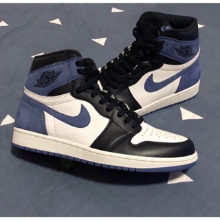 ﺴ❦▣Air jordan 1 Aj1 blue moon high top / basketball Shoes Full-Layer Cowhide QTdHรองเท้าผ้าใบผู้ชาย ni