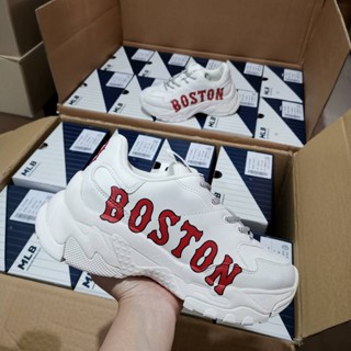 ✸™◊【ของแท้】รองเท้าผ้าใบ MLB LOS BOSTON RED SOX รุ่น 32SHC2011 43I สีขาว - UNISEXmlb แท้ 100%