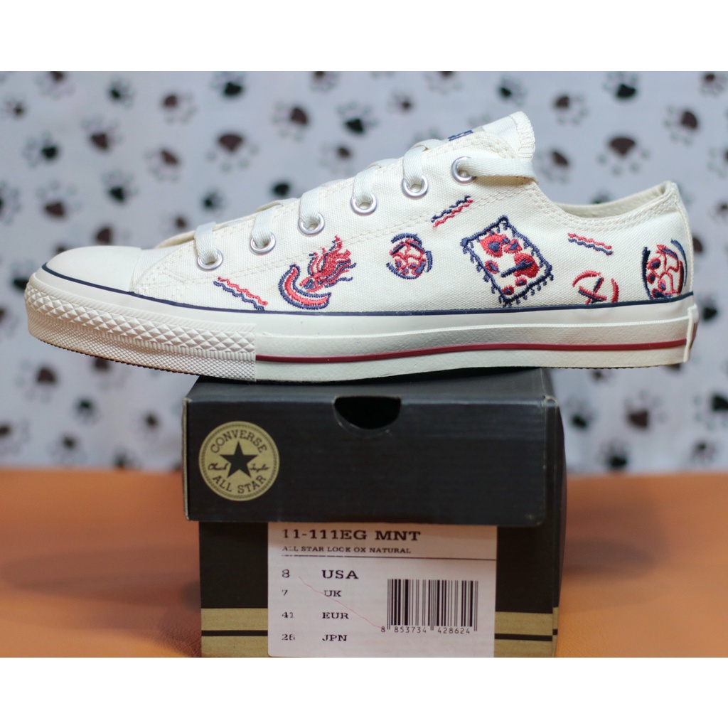 ✻♠CONVERSE รุ่น ALL STAR LOOK OX NATURAL / BLACK รองเท้าผ้าใบ แฟชั่น สีขาว สีดำ มือ1 ลิขสิทธิ์ของแท้