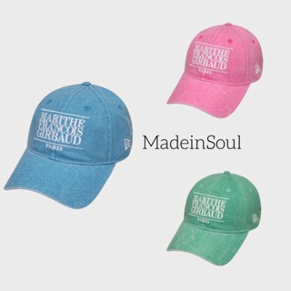 🇰🇷 พรี Marithe Francois Girbaud MFGxNew ERA Italian Wash Classic Logo Color Ball Cap