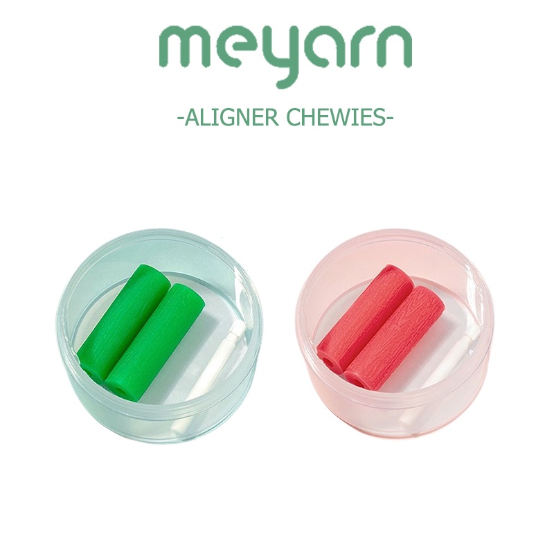 MEYARN Aligner Chewie ยางกัดจัดฟัน ละยางกัด อุปกรณ์ช่วยจัดฟัน เซ็ทคู่ 2ชิ้น พร้อมกล่อง หลายกลิ่น