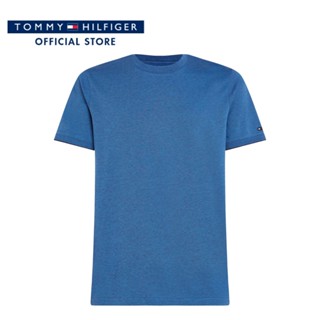 Tommy Hilfiger เสื้อยืดแขนสั้นผู้ชาย รุ่น MW0MW31529 0GZ - สีฟ้า