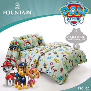 FOUNTAIN ชุดผ้าปูที่นอน ขบวนการเจ้าตูบสี่ขา Paw Patrol FTC120 #ฟาวเท่น ชุดเครื่องนอนเตียง ผ้านวม หมา สุนัข พอลพาโทรล