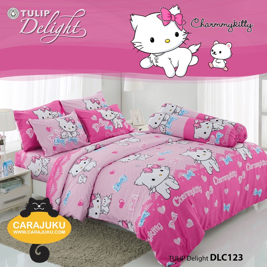 TULIP DELIGHT ชุดผ้าปูที่นอน+ผ้านวม ชาร์มมี่ คิตตี้ Charmmy Kitty DLC123 สีชมพู ลิขสิทธิ์แท้ #ทิวลิป