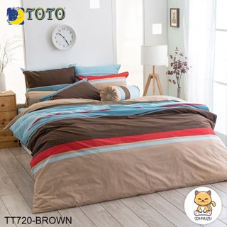 Toto ผ้าปูที่นอน (ไม่รวมผ้านวม) 3.5ฟุต 5ฟุต 6ฟุต พิมพ์ลาย กราฟฟิก TT720 BROWN #โตโต้ เครื่องนอน ชุดผ้าปู ชุดผ้าปูเตียง