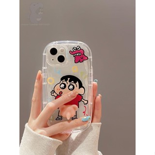 เคสโทรศัพท์มือถือ ลายการ์ตูนชินจังน่ารัก สามมิติ สําหรับ Apple iPhone 14 13 12 11 pro max X XR 7 8 Plus i14 i13 i12 I11