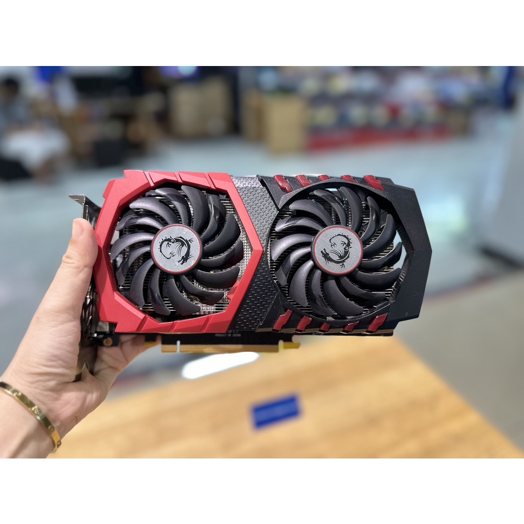 การ์ดจอ GTX1050TI 4GB oc RGB ต่อไฟ 6 พิน การ์ดจอมือสอง พร้อมส่ง