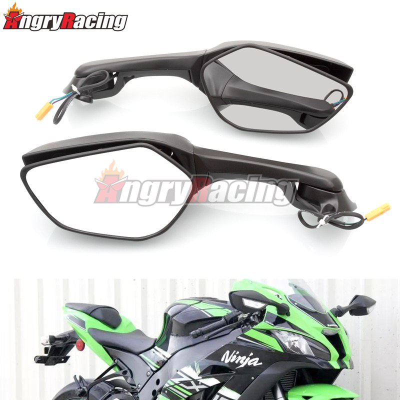 กระจกมองหลังรถจักรยานยนต์สำหรับ Kawasaki Ninja ZX 10R ZX10R ZX-10R 2011 2012 2013 2014 2015
