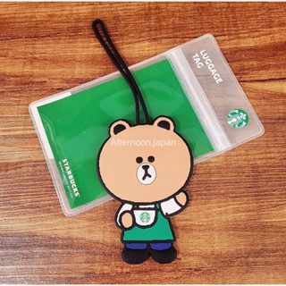 💚 [พร้อมส่ง] ป้ายห้อยกระเป๋าเดินทางLine friends / Starbucks แท้💯‼️