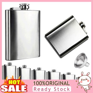 [B_398] 4 5 6 7 10 oz Stainless Vodka Whiskey Hip Flask Cap Funnel