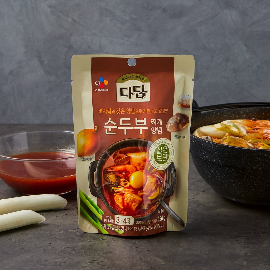ซอสซุปเต้าหู้ซุนดูบูชิเก ซุปเต้าหู้อ่อนเกาหลี cj korea traditional food dadam soft tofu stew sauce 1
