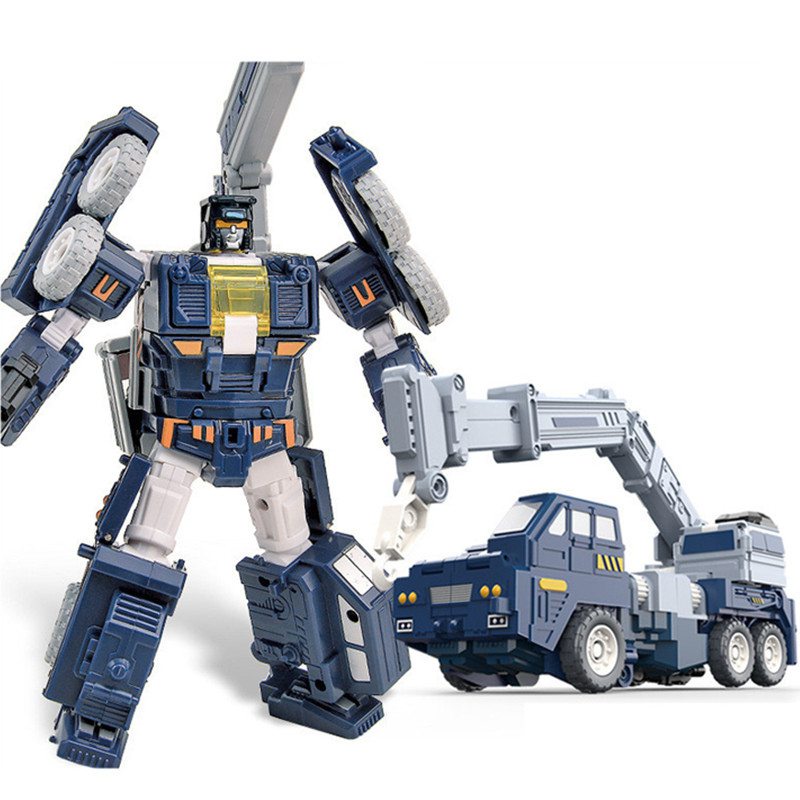 JINJIANG 6 IN 1 New Transformation Devastator Boys Toys G1 Action Classic Figures Robot Excavator Bulldozer Crane Vehicl