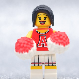 LEGO Red Cheerleader Series 8 - MINIFIGURE SERIES LEGO เลโก้ มินิฟิกเกอร์ ตัวต่อ ของเล่น