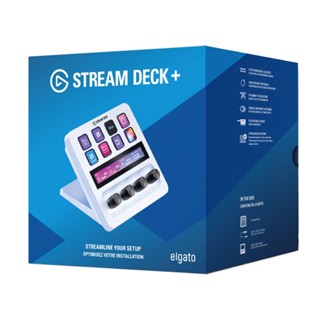 Elgato Stream Deck + White Edition (10GBD9911) - USB-C, 8  Customizable LCD keys, for PC &amp; Mac