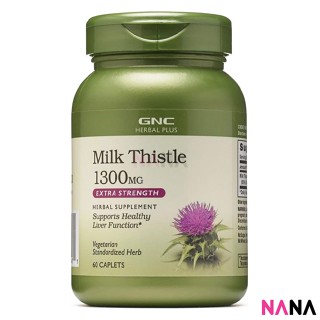 GNC Herbal Plus Milk Thistle 1300mg 60 Capsules (EXP:04 2024)