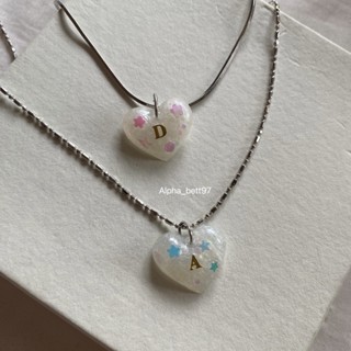 heart pearl สร้อยคอสแตนเลส