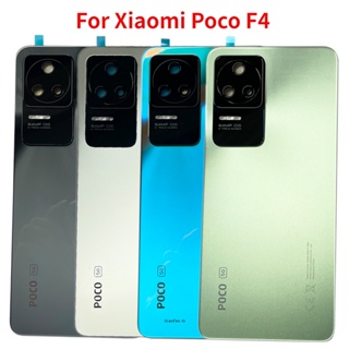 ฝาครอบแบตเตอรี่ด้านหลัง พร้อมเลนส์ Cmaera แบบเปลี่ยน สําหรับ Xiaomi Poco F4