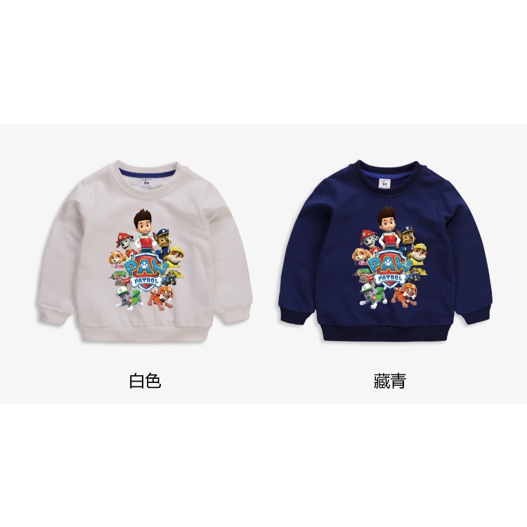 ** พร้อมส่ง ** Paw Patrol 10 สีแฟชั่นฤดูใบไม้ร่วงเสื้อยืดแขนยาวเห่าการ์ตูนเด็กน่ารักเสื้อกันหนาวผ้าฝ้าย