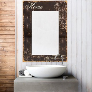 U-RO DECOR กะจกติดผนัง รุ่น HOME ขนาด 50X70 ซม.