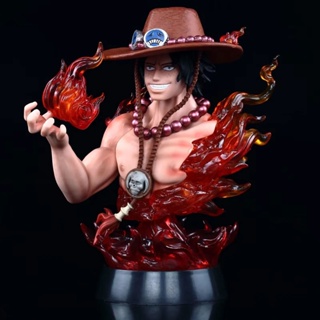 Figure One Piece [รุ่นคุณภาพสูง] Fick One Piece GK Ace Bust Desire Ace รูปปั้นโมเดลตุ๊กตาเครื่องประดับรูปกล่อง